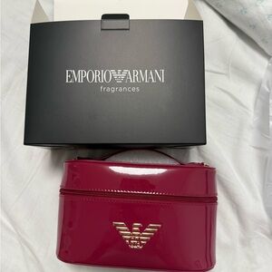 Emporio Armani Glossy Burgundy Vanity Case